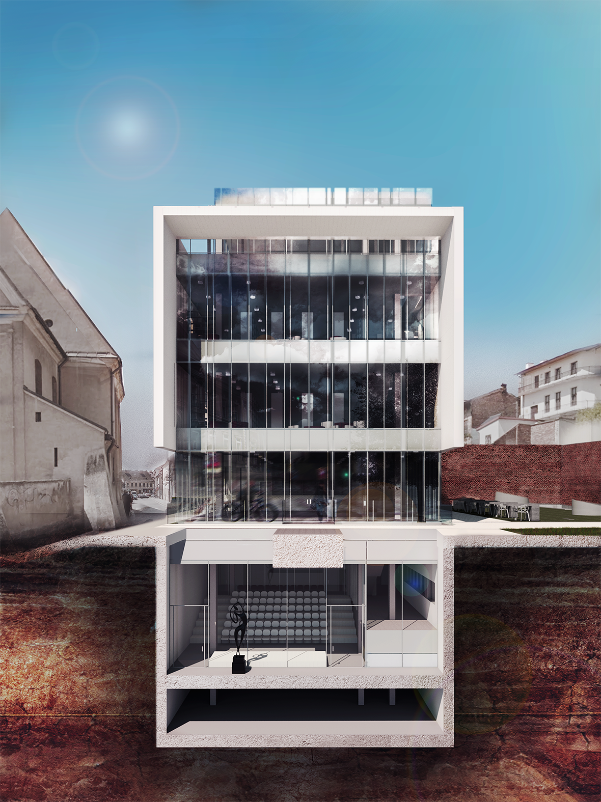 Wizualizacja przekrój spłaszczona rgb